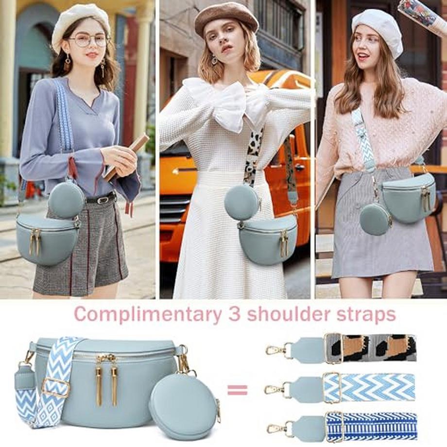 Only-bags.store Petit Sac Banane Stylé avec 3 Bretelles  