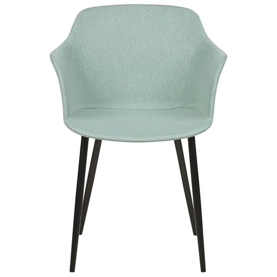 Beliani Lot de 2 chaises de salle à manger en Tissu Rétro ELIM  