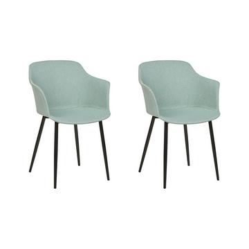 Lot de 2 chaises de salle à manger en Tissu Rétro ELIM