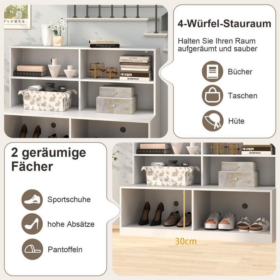 Northix Schuhschrank mit 6 Fächern  