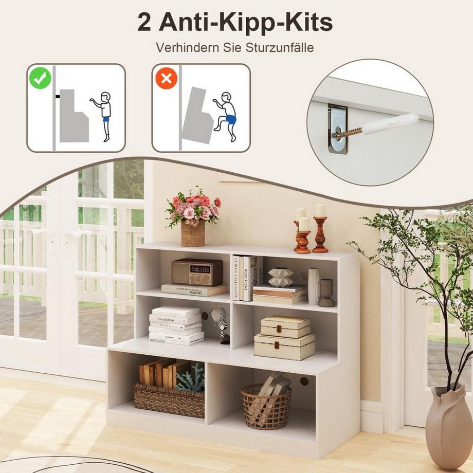 Northix Schuhschrank mit 6 Fächern  