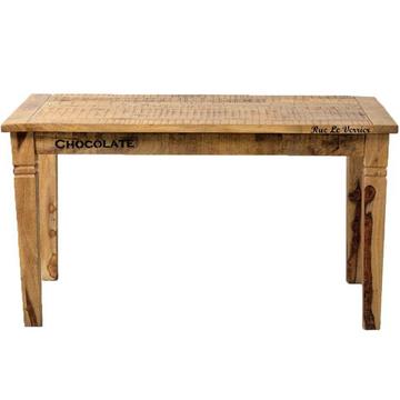 Table de salle à manger Bevin antique noir 140x70