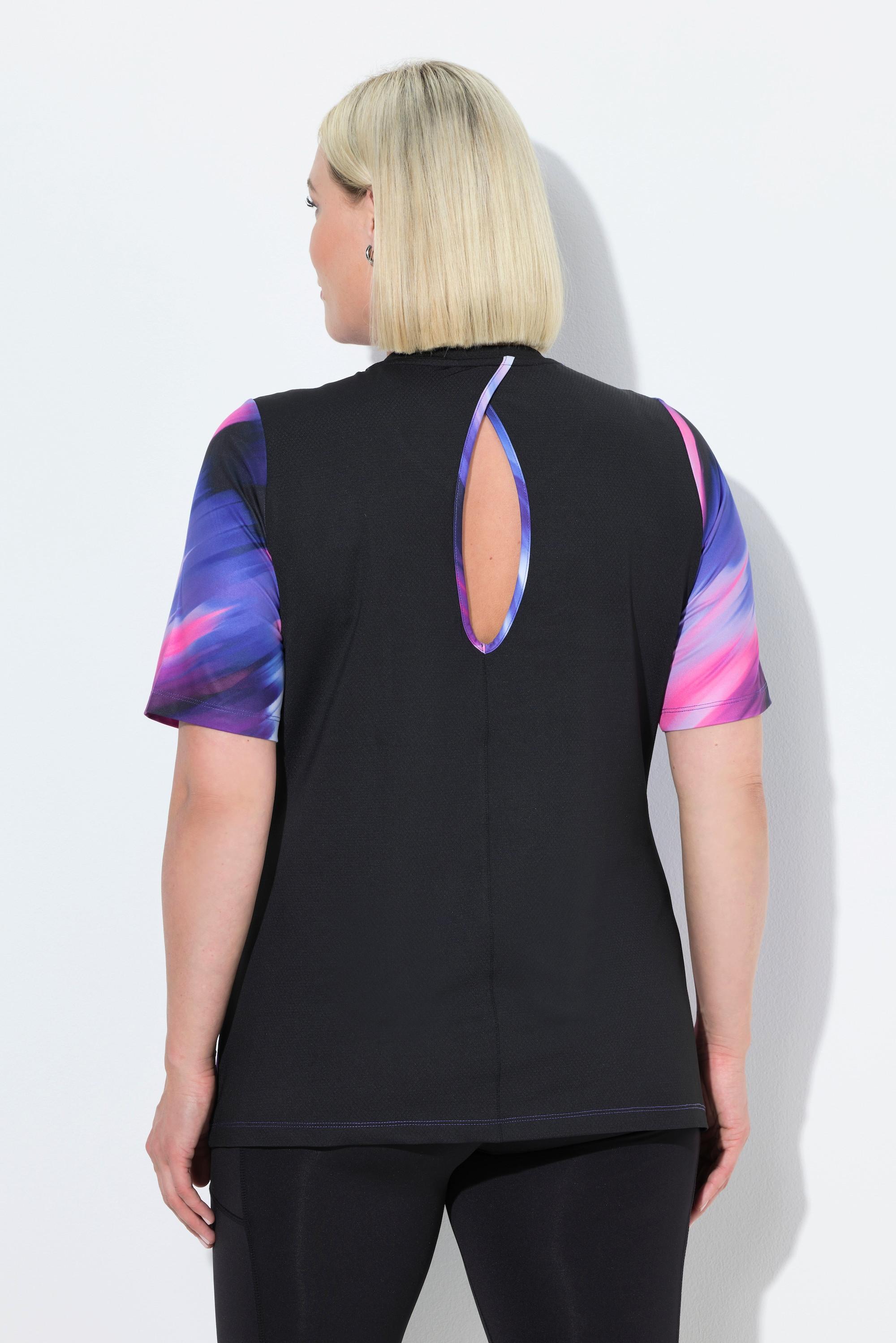 Ulla Popken T-Shirt Cut Out Schiena Girocollo Mezza Manica Riciclato  