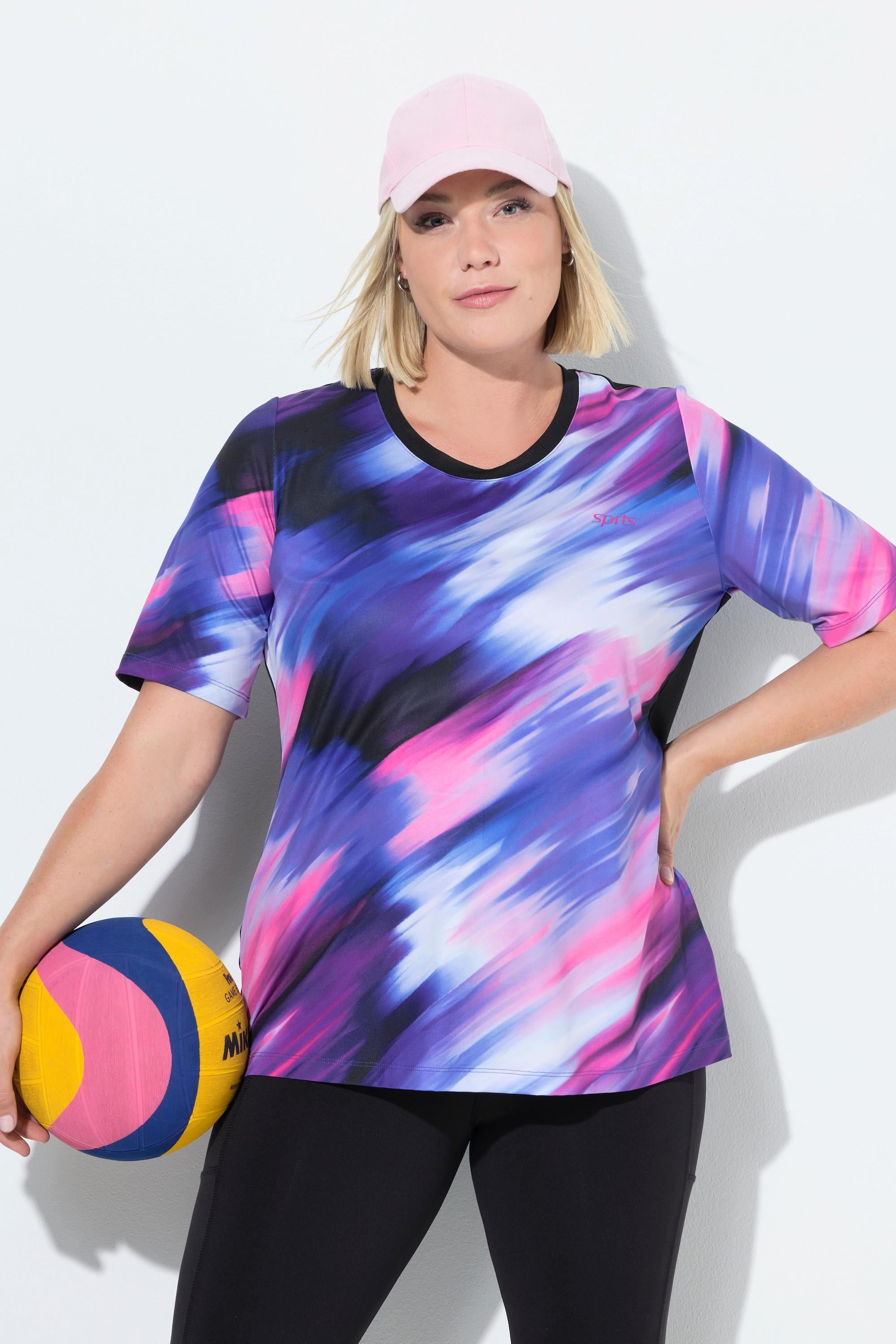 Ulla Popken T-Shirt Cut Out Schiena Girocollo Mezza Manica Riciclato  