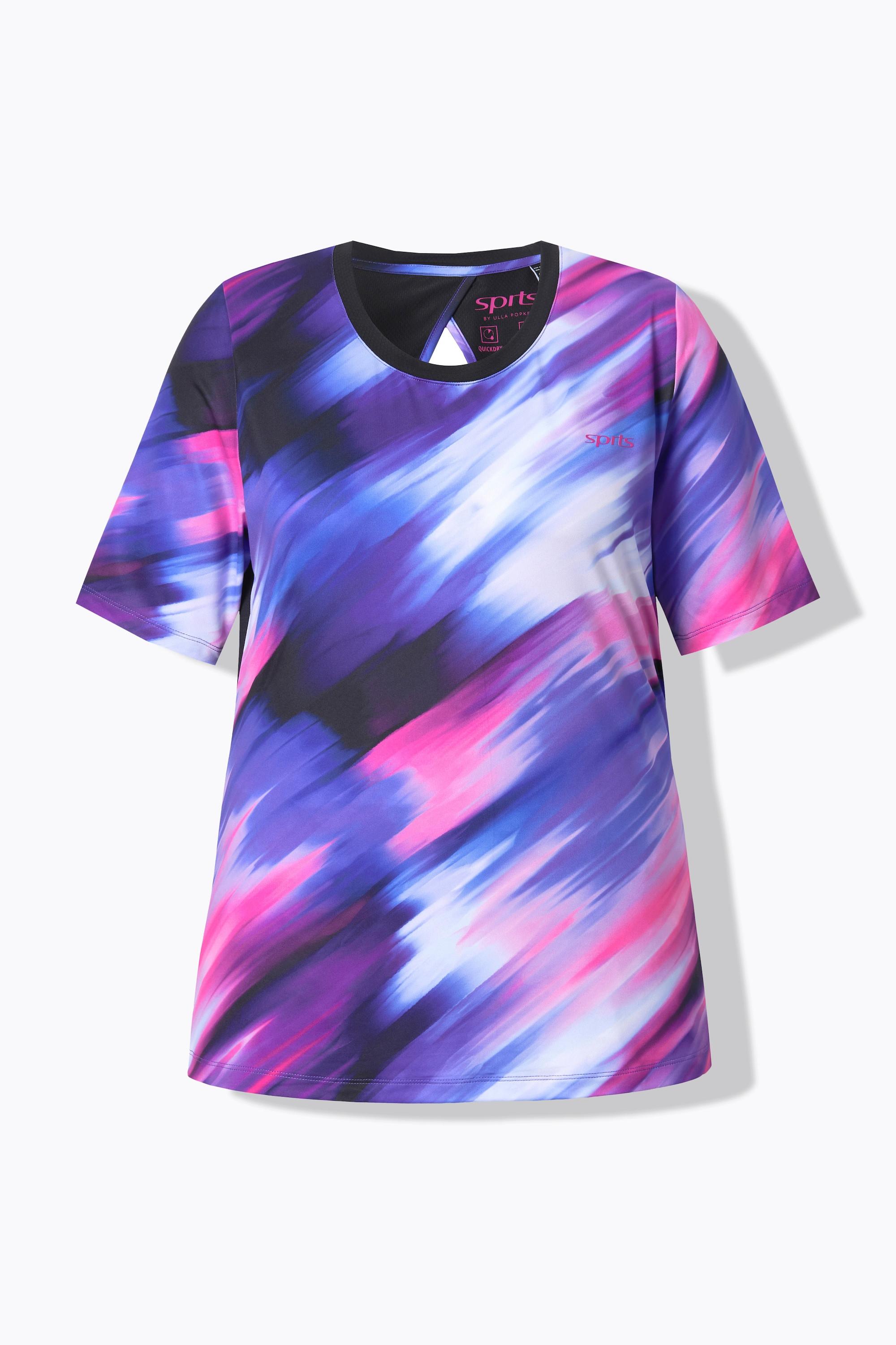 Ulla Popken T-Shirt Cut Out Schiena Girocollo Mezza Manica Riciclato  