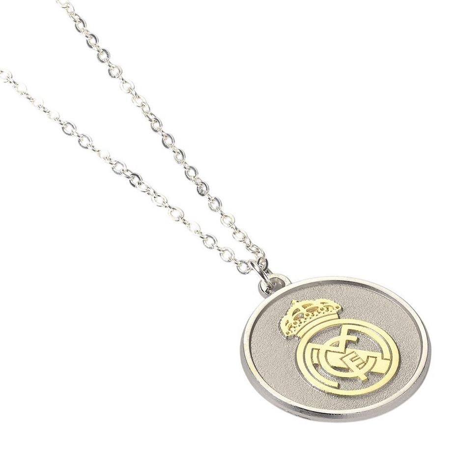 Real Madrid C.F.  Verniciato D´argento Collana E Ciondolo 