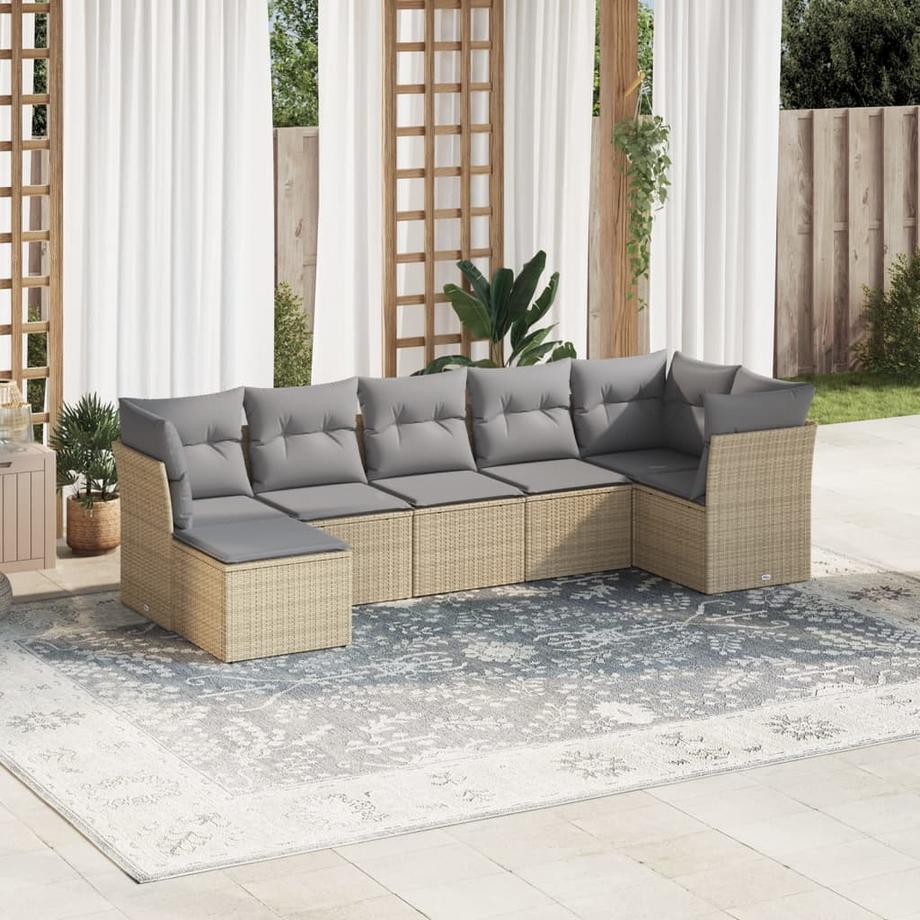 VidaXL Ensemble de canapés de jardin rotin synthétique  