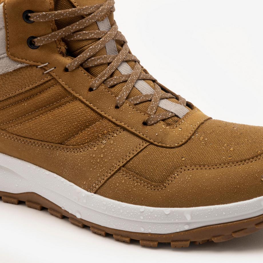 QUECHUA  Chaussures de randonnée en cuir chaud homme, NH500 Mid Cuir Hybrid marron 