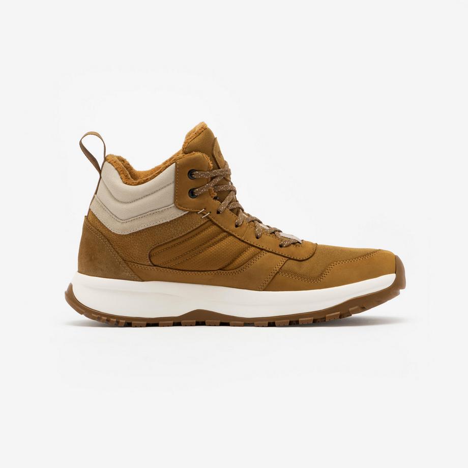 QUECHUA  Chaussures de randonnée en cuir chaud homme, NH500 Mid Cuir Hybrid marron 