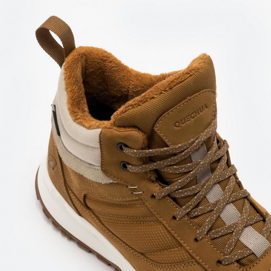 QUECHUA  Chaussures de randonnée en cuir chaud homme, NH500 Mid Cuir Hybrid marron 