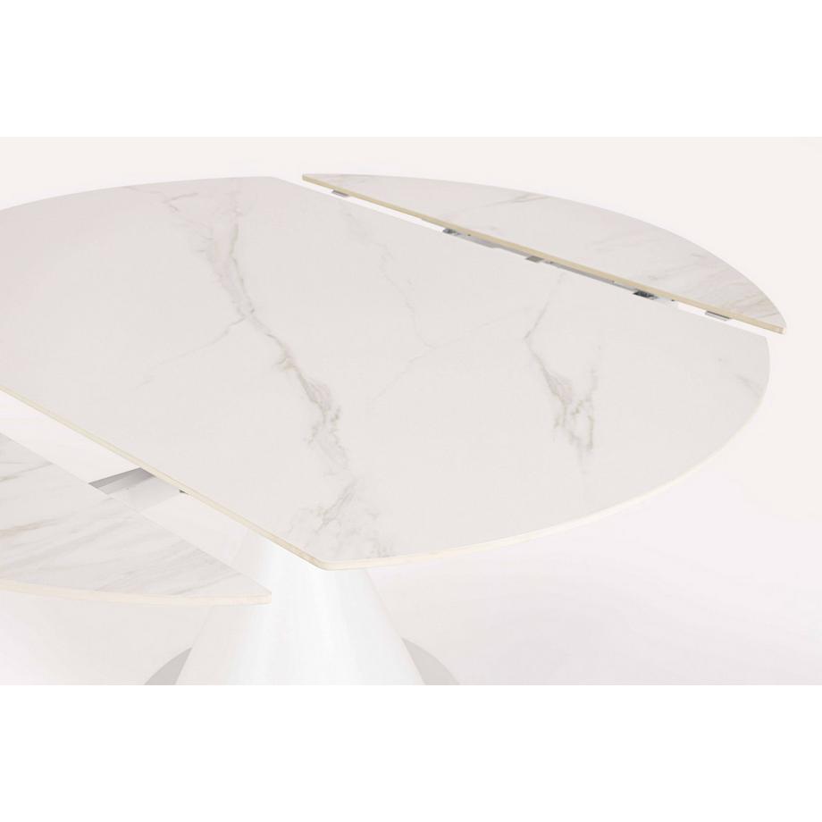 mutoni Table à rallonge Jonni blanc 85-130x75  