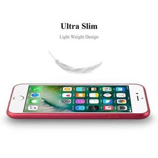 Cadorabo  Coque pour Apple iPhone 8 PLUS / 7 PLUS / 7S PLUS en METALLIC ROUGE - Housse Protection Souple en Silicone TPU avec Anti-Choc et Anti-Rayures - Ultra Slim Fin Gel Case Cover Bumper 