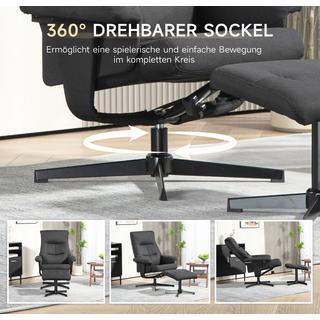 HOMCOM Relaxsessel mit Hocker  