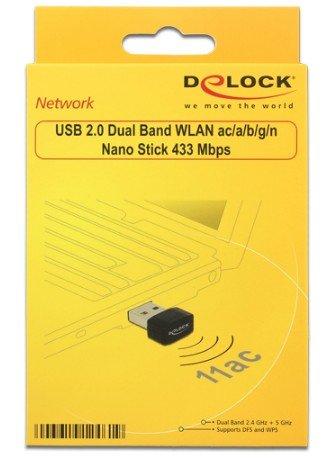 DeLock  12461 Netzwerkkarte WLAN 433 Mbit/s 