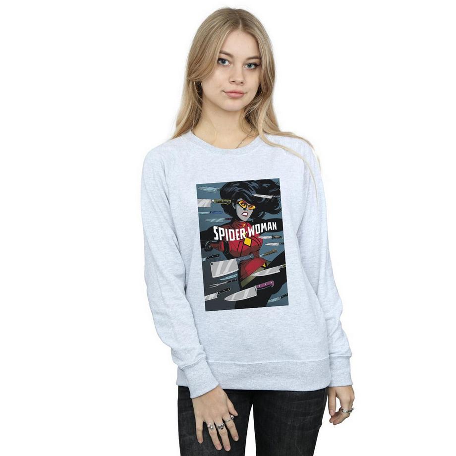 MARVEL Spider-Woman Felpa con Stampa Grafica  