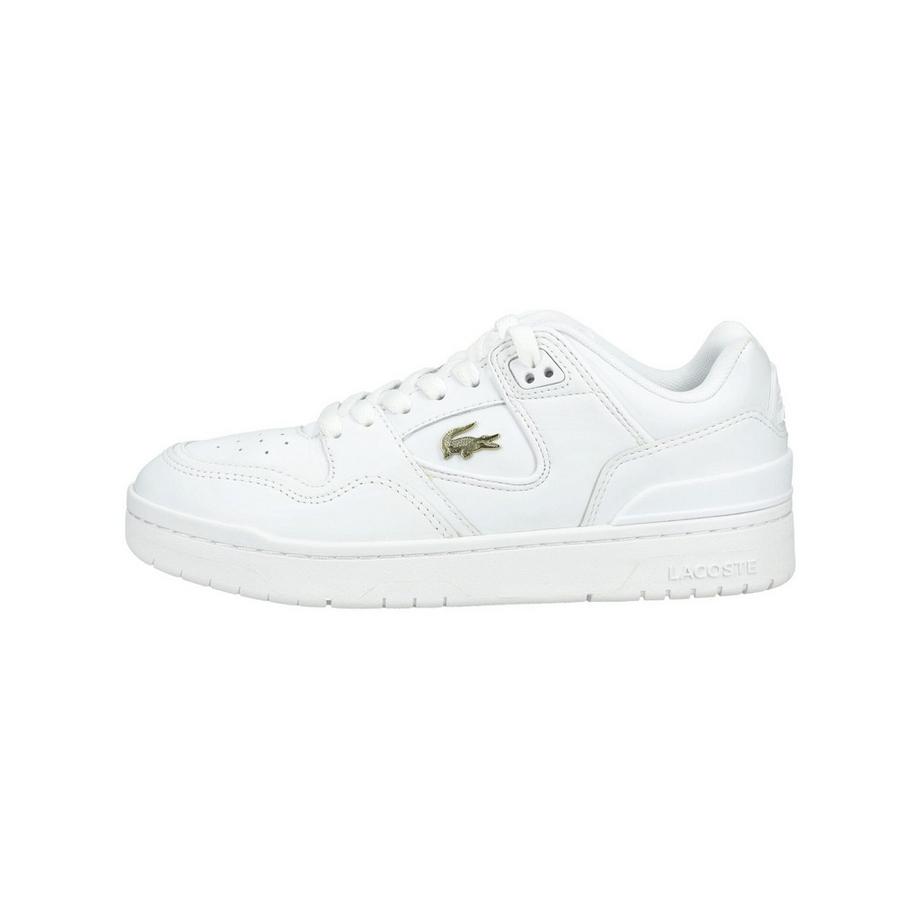 LACOSTE Sneaker basse blanche avec logo crocodile métallique  
