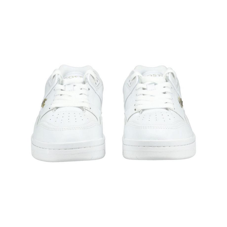 LACOSTE Sneaker basse blanche avec logo crocodile métallique  
