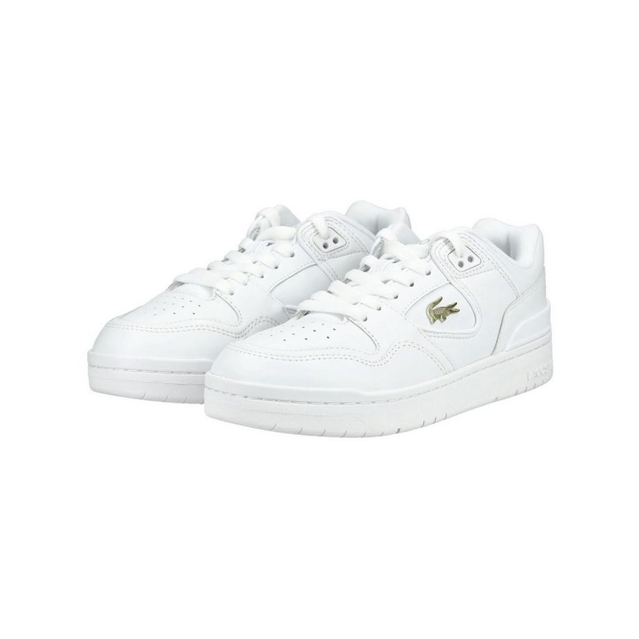 LACOSTE Sneaker basse blanche avec logo crocodile métallique  