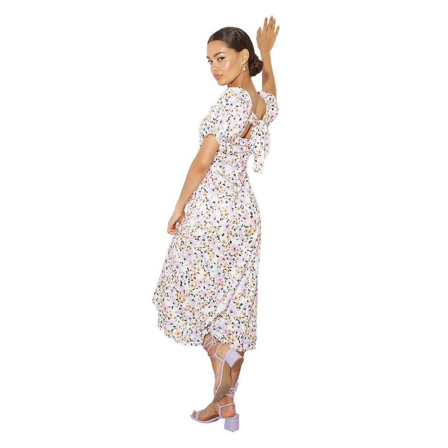 Dorothy Perkins Abito Midi Scollo a Cuore Maniche a Sbuffo  