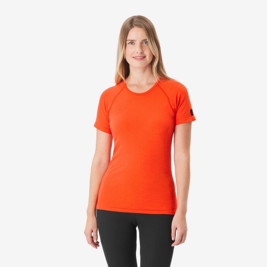 -Kurzarmshirt aus Merinowolle, Merino Seamless