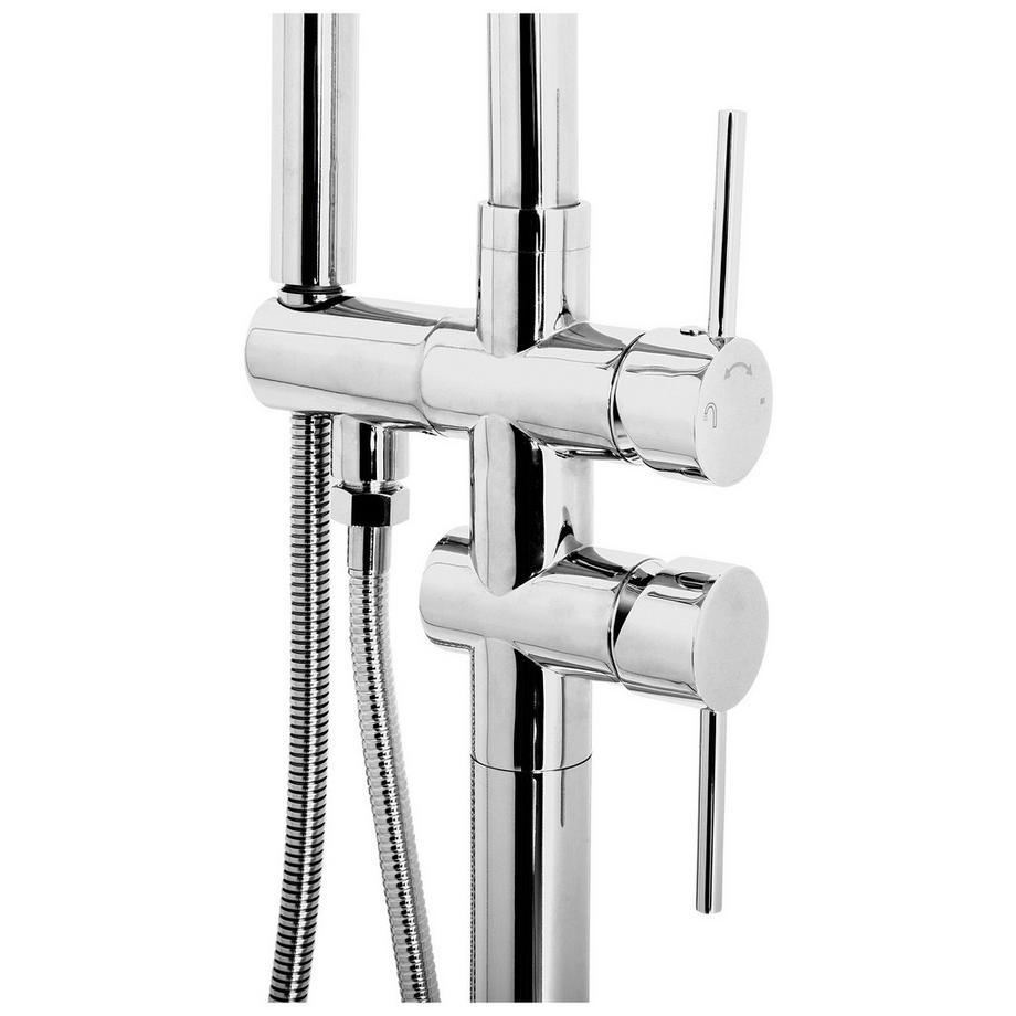 Beliani Freistehende Badewannenarmatur aus Messing Modern VICTORIA  