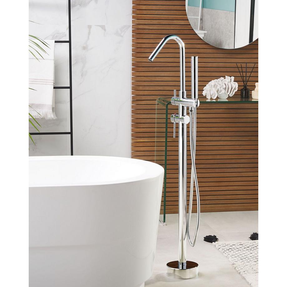 Beliani Freistehende Badewannenarmatur aus Messing Modern VICTORIA  