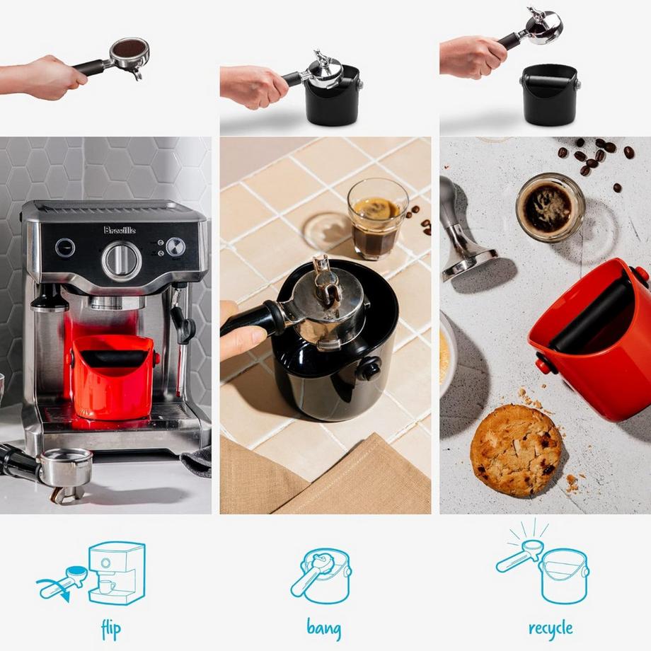 Dreamfarm  Abklopfbehälter Grindenstein Schwarz 