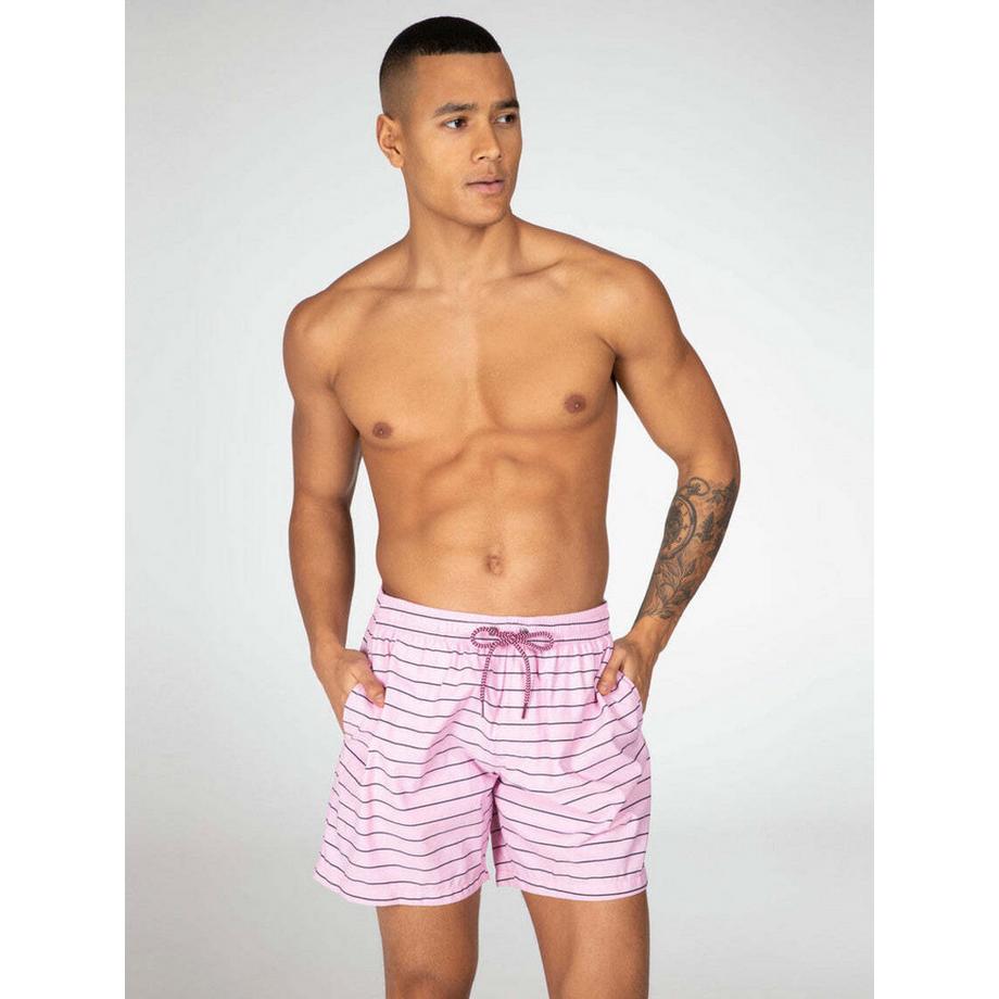 PROTEST Sharif Pantaloncini da Spiaggia a Righe  