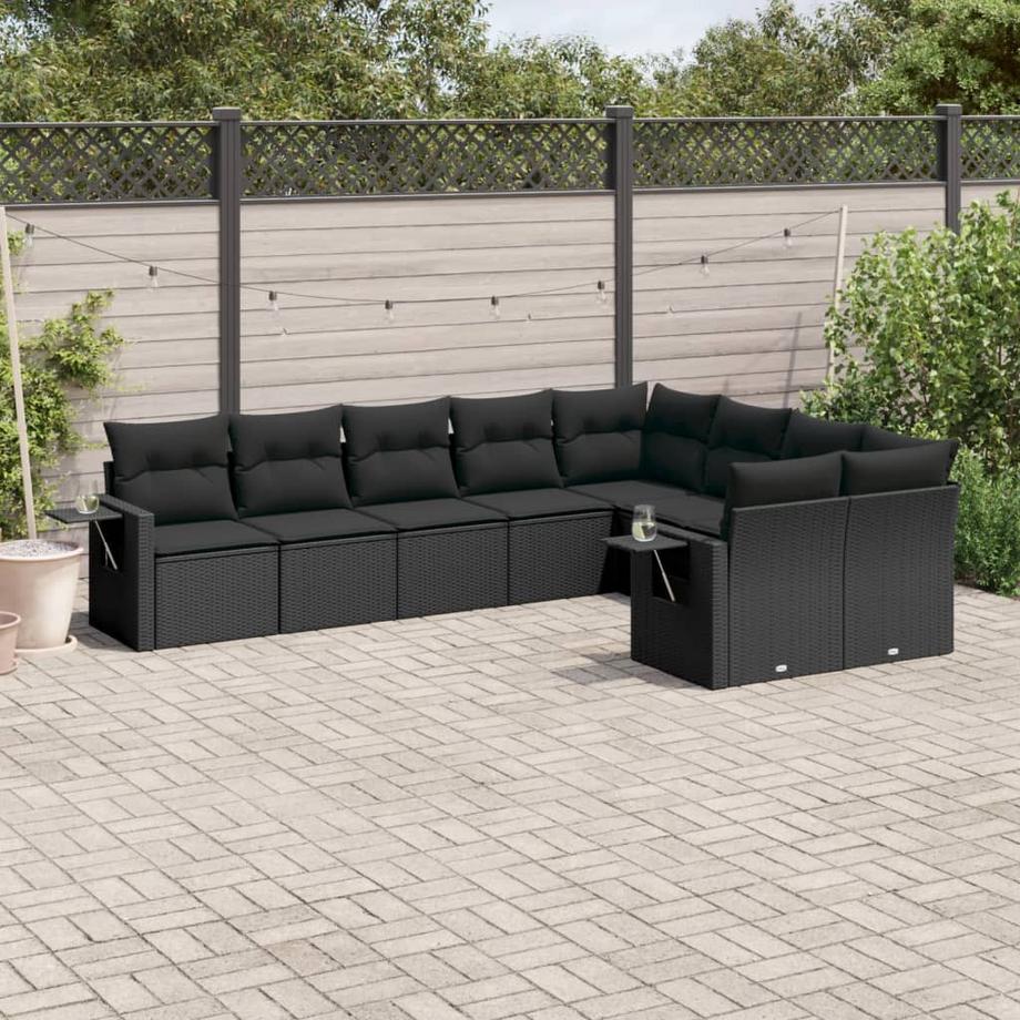 VidaXL set divano da giardino Polirattan  