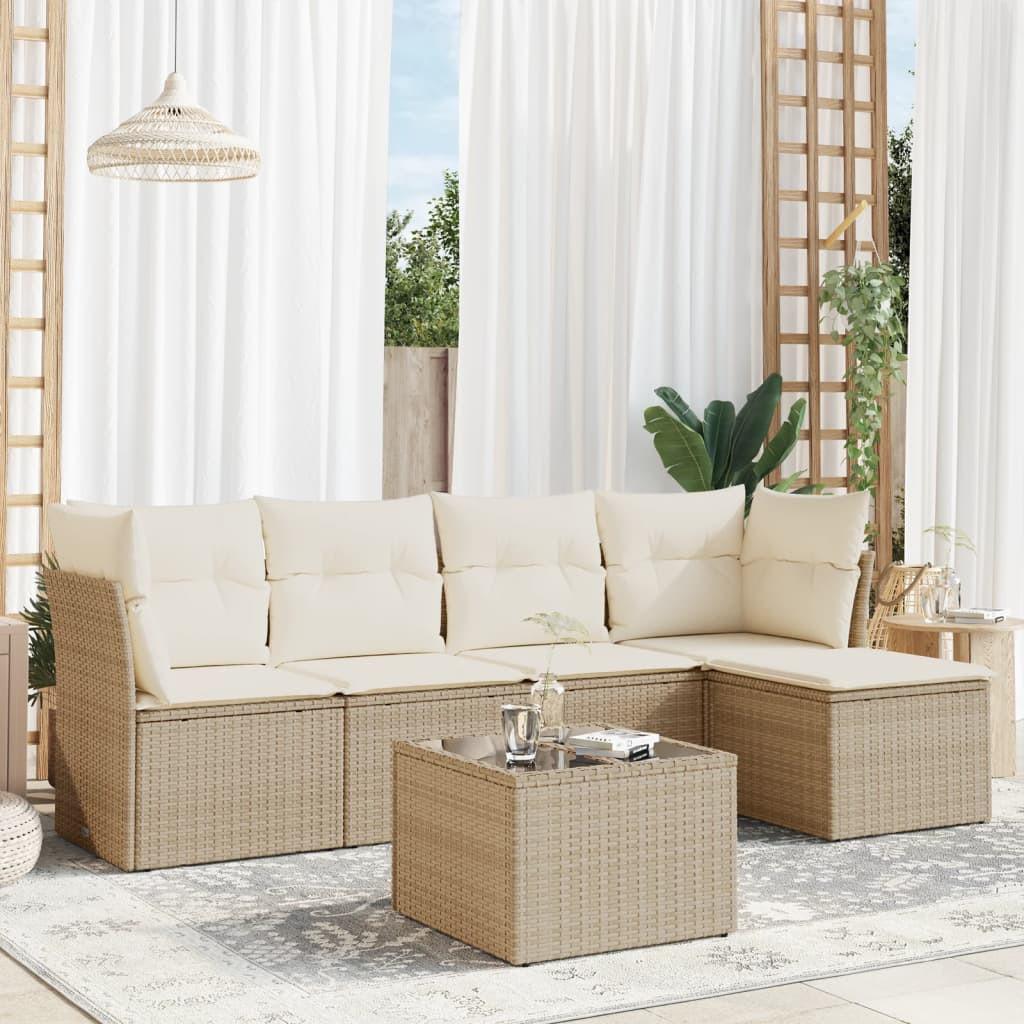 VidaXL set divano da giardino Polirattan  