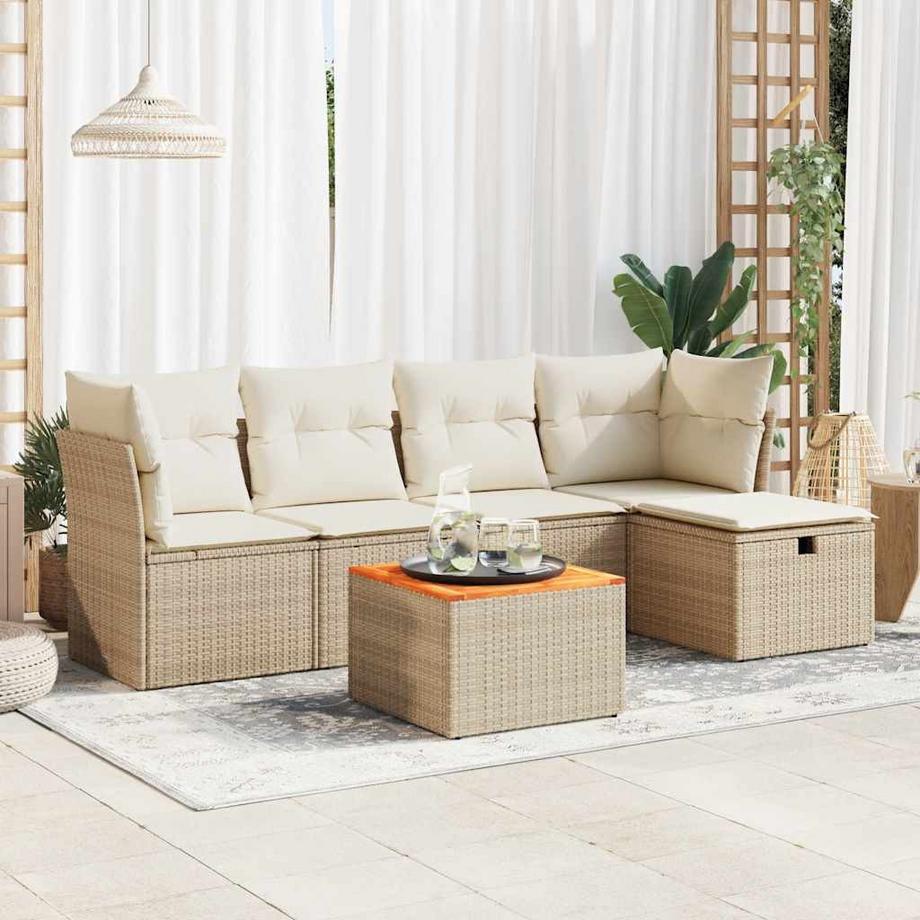 VidaXL Ensemble de canapés de jardin rotin synthétique  