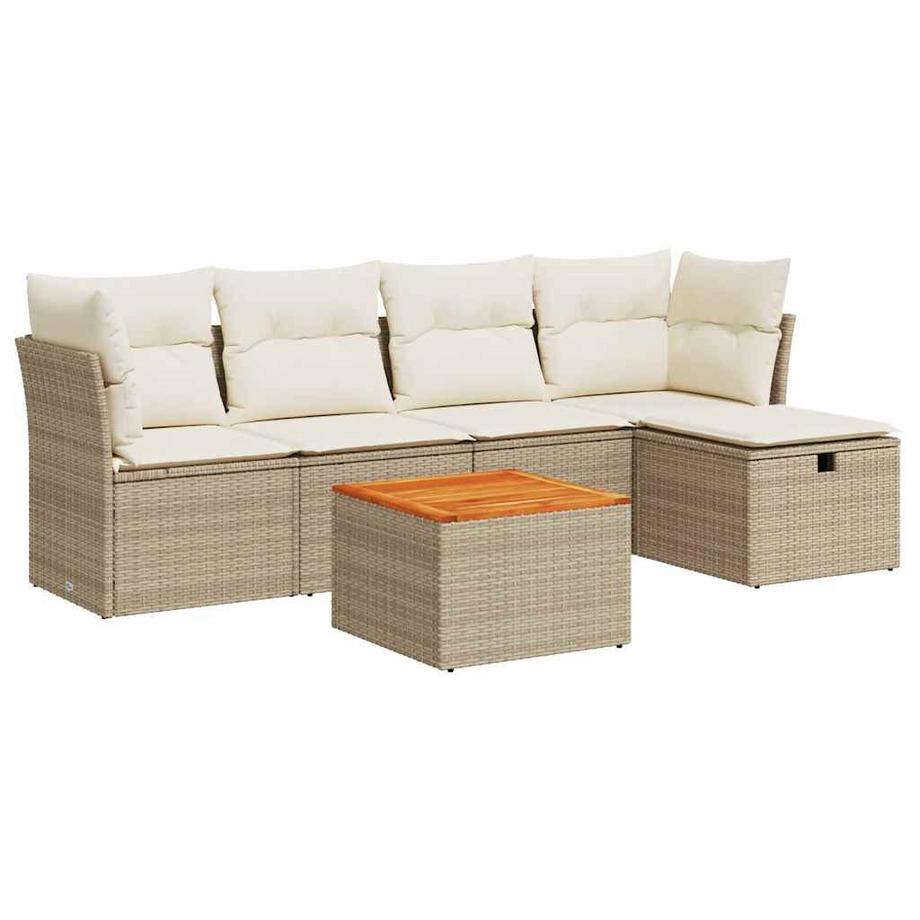 set di divani da giardino Polirattan