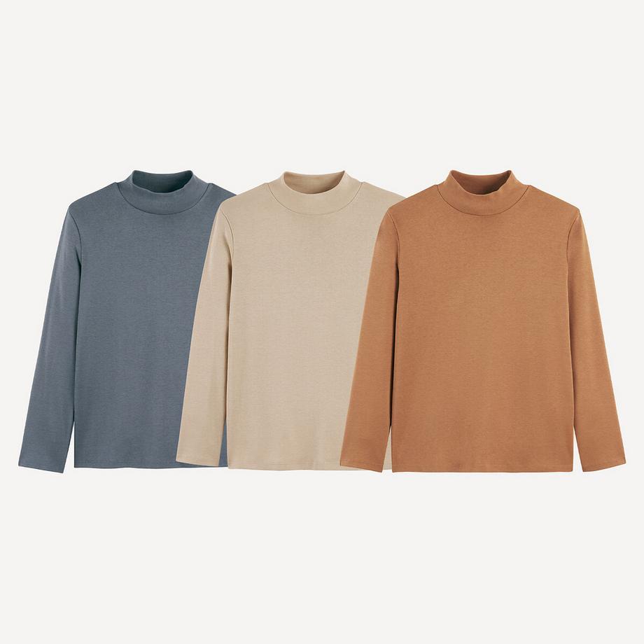 La Redoute Collections  3er-Pack Rollkragen-Shirts zum Unterziehen 