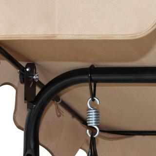 Northix Altalena da giardino Hollywood, altalena, panca, lettino da giardino con tettoia parasole, 3 posti, marrone  