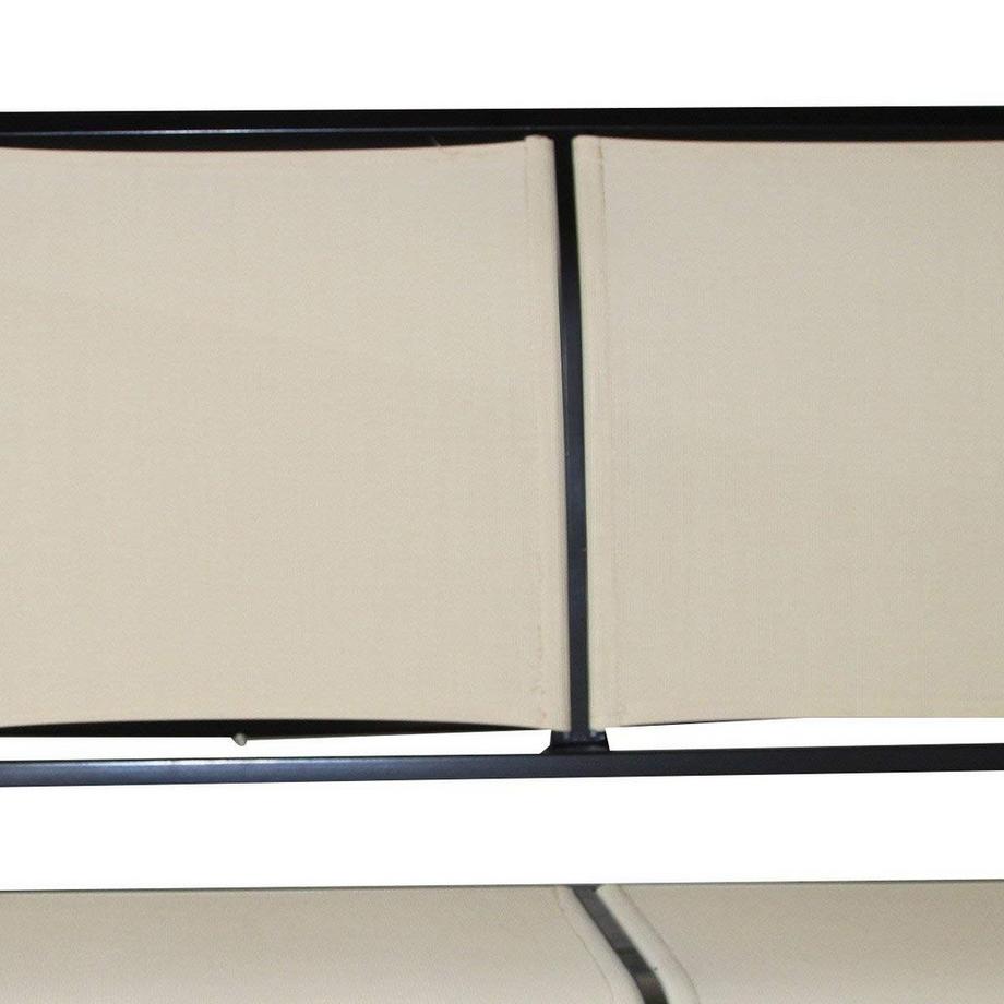 Northix Hollywoodschaukel Gartenschaukel Schaukelbank Gartenliege mit Sonnendach 3-Sitzer-braun  