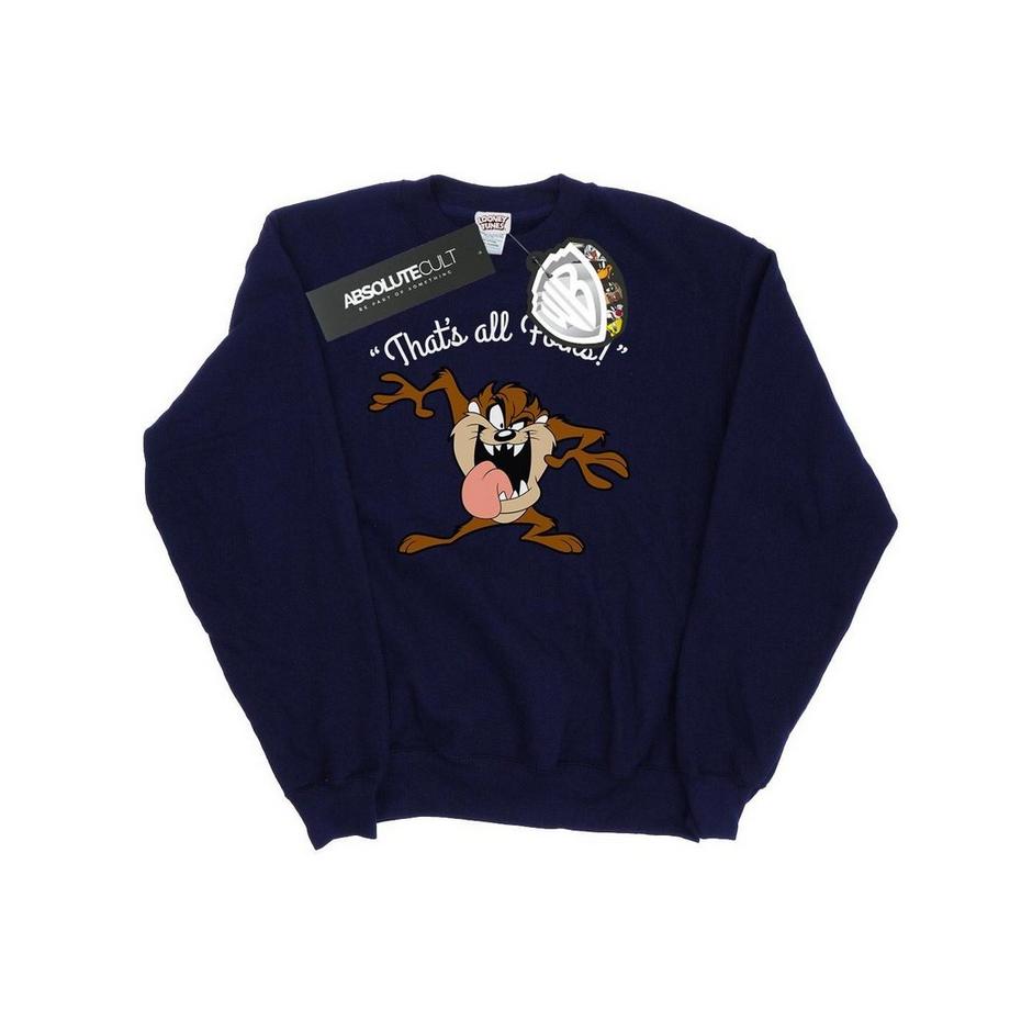 LOONEY TUNES That's All Folks Tasmanian Devil Sweatshirt  