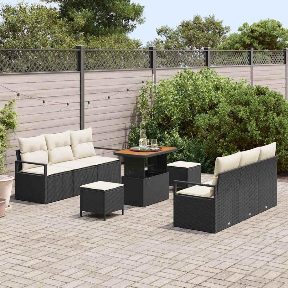 VidaXL Ensemble de canapé de jardin poly rattan  