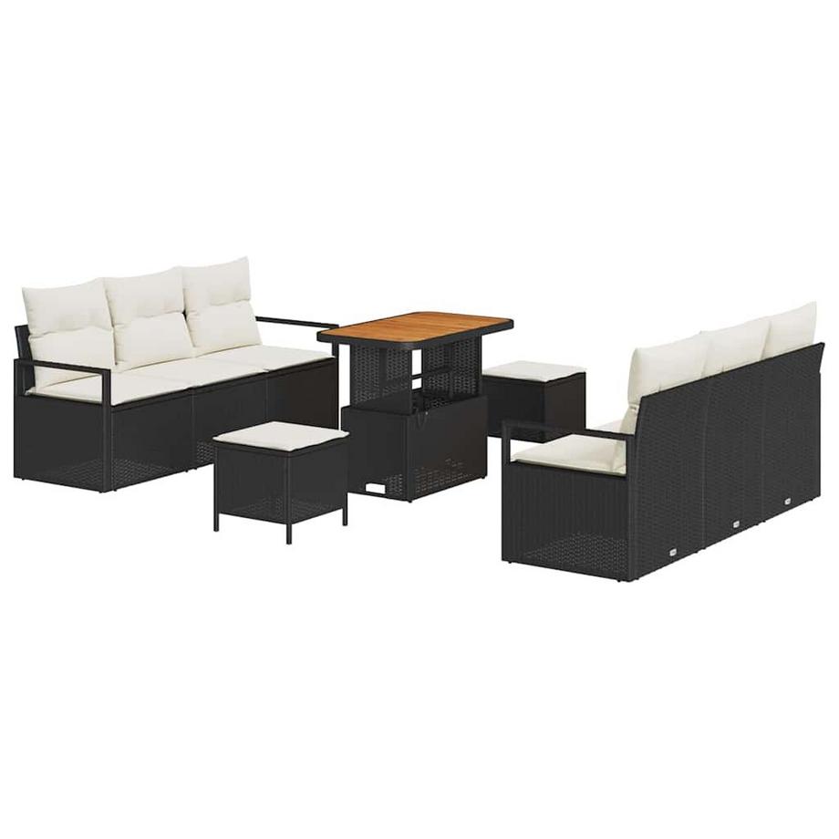 Ensemble de canapé de jardin poly rattan