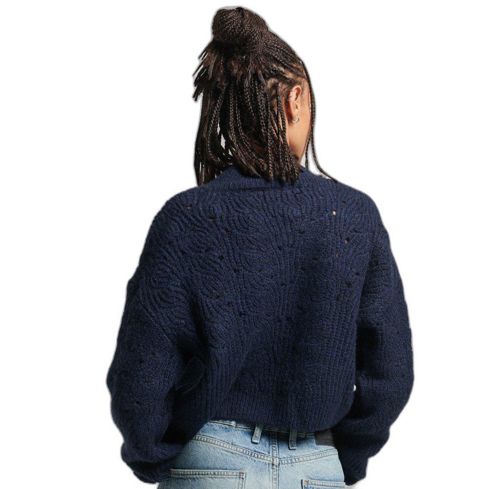 Superdry  Pull en maille pointelle torsadée femme 