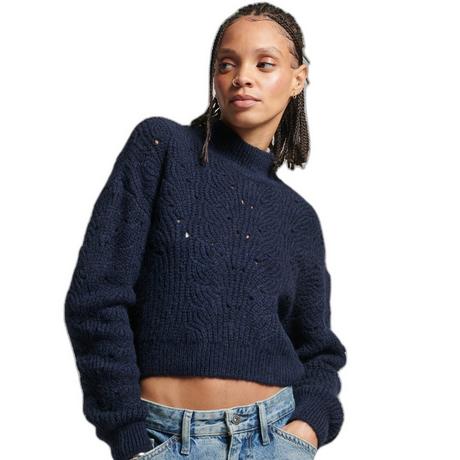 Superdry  Pull en maille pointelle torsadée femme 