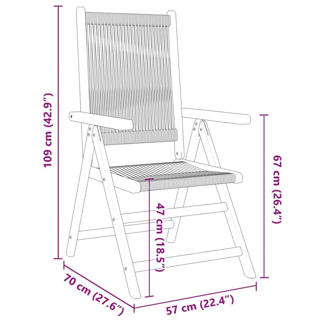 VidaXL sedia da giardino Legno  