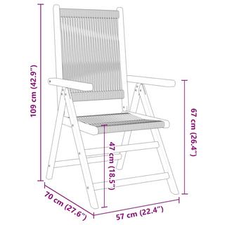 VidaXL Chaise de jardin bois  