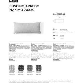 NARDI outdoor Cuscino da giardino Maximo rosso 70x30  