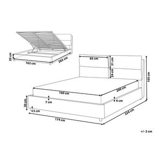 Beliani Bett mit Lattenrost aus Samtstoff Modern BATILLY  