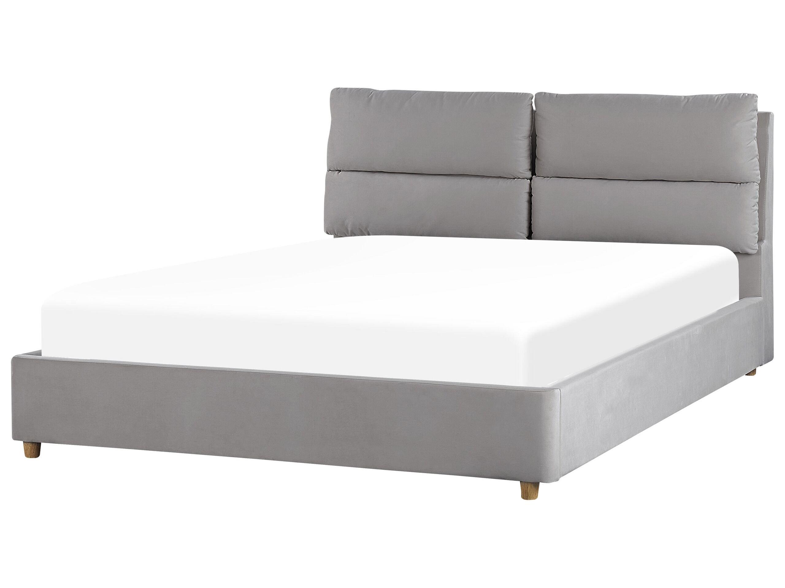 Beliani Bett mit Lattenrost aus Samtstoff Modern BATILLY  