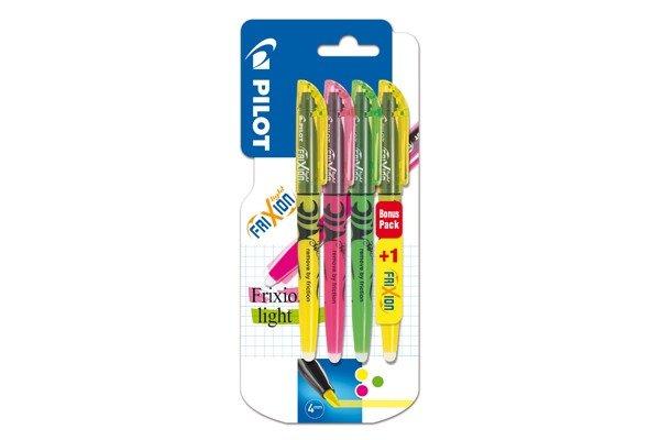 Pilot Pilot FriXion Light marqueur 4 pièce(s) Pointe biseautée Vert, Rose, Jaune  