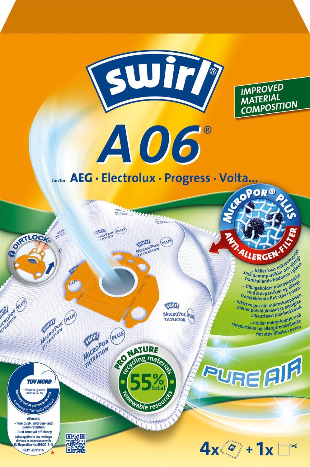 swirl Sacs d'aspirateur A06 OBS 3X4PCS 3PCS DFP  