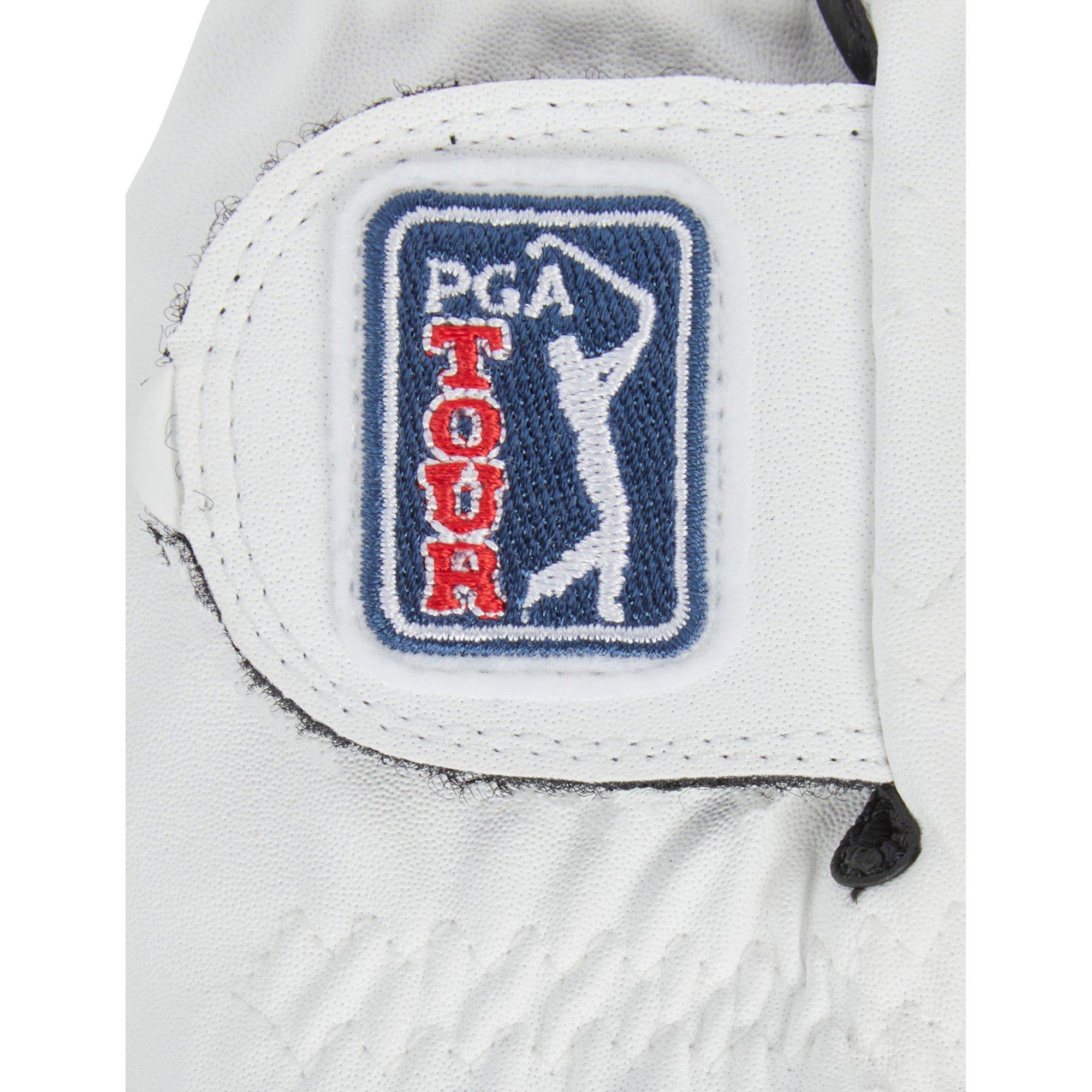PGA Tour  bestickt Linkshänder GolfHandschuh, Synthetischer Stoff Logo 