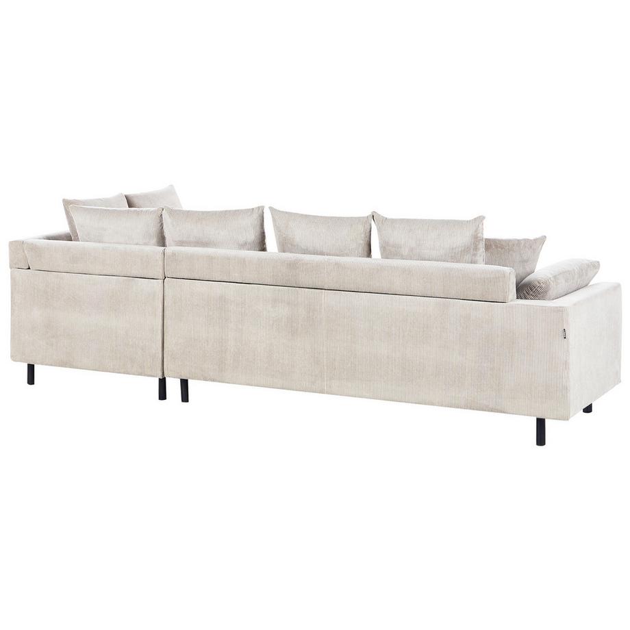Beliani Ecksofa aus Cord  LUNNER  