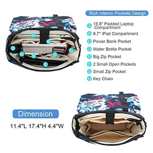 Only-bags.store Rucksack Elegant Daypack Wasserdichter Tagesrucksack mit Laptopfach 15,6 Zoll & Anti Diebstahl  